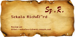Szkala Richárd névjegykártya